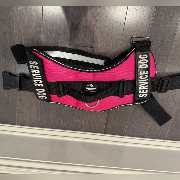 NWOT Industrial Puppy Service Dog Pink & Black Harness - Picture 1 of 6